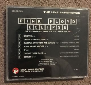 PINK FLOYD Eclipse Live in London 1970 - 1971 Roger Waters David Gilmour RARE 2