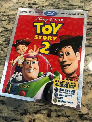 Toy Story 2 (blu - Ray/dvd,  2011,  4 - Disc Set,  Includes 3d) Disney Pixar Rare