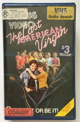 Rare The Last American Virgin 80s B Grade Sex Comedy Movie Vhs Video Cassette