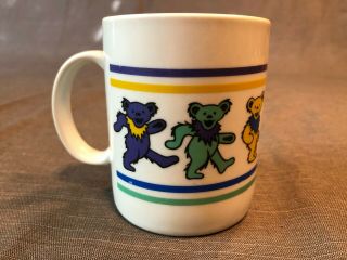 Grateful Dead Coffee Mug Tea Cup Vintage 1980’s Dancing Bears Jerry Garcia Rare