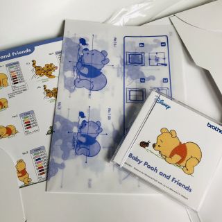 HTF BROTHER DISNEY BABY POOH & FRIENDS Embroidery Card Rare and OOP SA318D 4