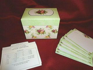 Rare Royal Albert Old Country Rose Recipe Box Cards