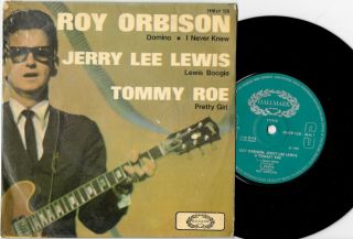 Roy Orbison/jerry Lee Lewis/tommy Roe - Rare Uk Ep 7 " 45 Vinyl Record W Pict Slv