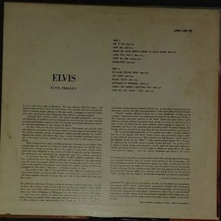 RARE 1ST PRESSING ELVIS PRESLEY 56 ' RCA VICTOR LPM - 1382 RE LP - 18S VINYL RECORD 2