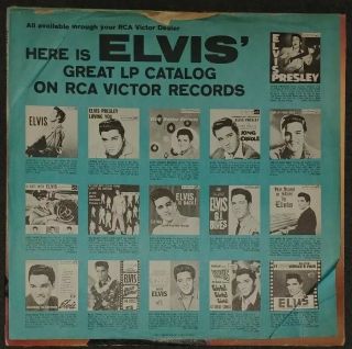 RARE 1ST PRESSING ELVIS PRESLEY 56 ' RCA VICTOR LPM - 1382 RE LP - 18S VINYL RECORD 5