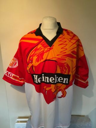 Vintage Rare Sheffield Eagles 1995 Rugby League Shirt Large Mens - Stag