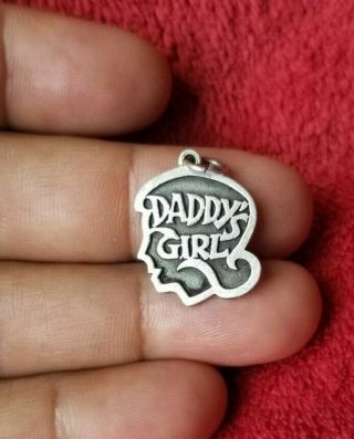 James Avery sterling silver 925 rare retired Daddy ' s Girl Charm Pendant 5