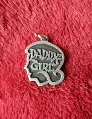 James Avery sterling silver 925 rare retired Daddy ' s Girl Charm Pendant 8