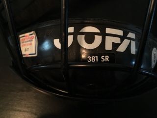 Jofa 381 SR Hockey Mask - Sz Senior Black - Full Size Bubble Cage Rare VTG EUC 2