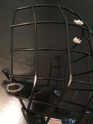 Jofa 381 SR Hockey Mask - Sz Senior Black - Full Size Bubble Cage Rare VTG EUC 8