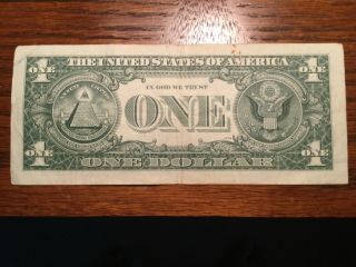 $1 Federal Reserve Note Serial and Seal Shift Errors,  Series 1969 Chicago.  RARE 2