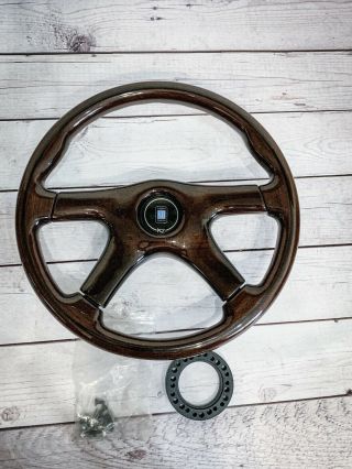 Nardi Torino Woodgrain Steering Wheel 4 Spoke Rare Honda Vw Toyota Scion Mazda