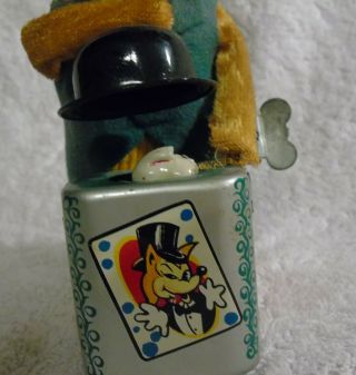 Fox Magician Tin Litho Wind Up Toy Japan with Flaws RARE 8