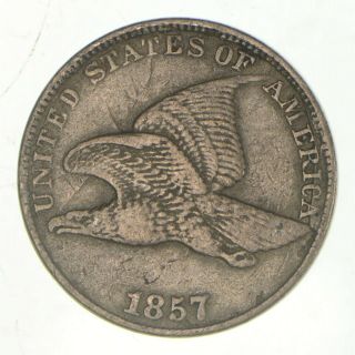 Crisp - 1857 - Flying Eagle United States Cent - Rare 020