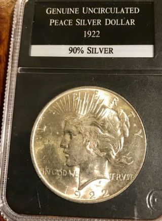 Silver Dollar $1 USA Rare Coin Key Date 1922 P BU Gem UNC/MS,  US 4