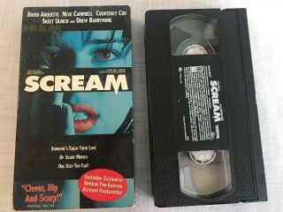 Scream (VHS,  1997) Neve Campbell RARE Cover Blue Wes Craven 2