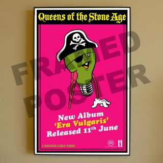 Queens Of The Stone Age Framed Poster Era Vulgaris Album Promo Rare Qotsa