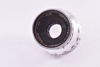 Rare Tokyo Kogaku Topcor Lens 50mm/f3.  5 Leica 39mm Lmt Screw Mount