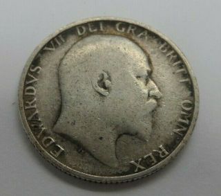Very Rare Date 1905 Edward Vii One Shilling Silver Coin Rare Rare