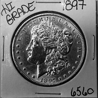 1897 Morgan Silver Dollar Coin 6560 Rare Estate