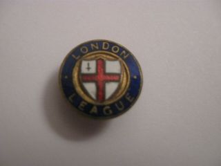 Rare Old London Football League Small Enamel Buttonhole Badge