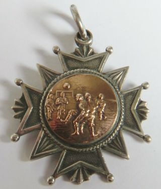 Rare Silver Mid Wales League Championship Medal - Aberdovey 1932 - 38 J.  Pridding