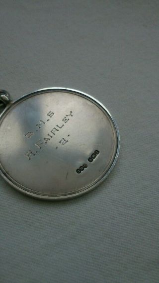 Rare Henley Royal Regatta silver medal trophy badge 1933 Bedford modern school 4