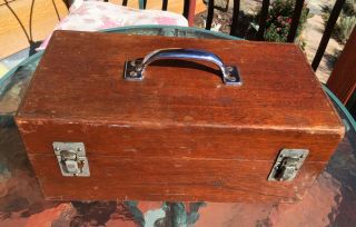 Rare Vintage Wooden Stanley Sweetheart Tool Box With Corbin Latches