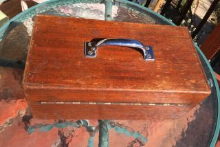 RARE VINTAGE WOODEN STANLEY SWEETHEART TOOL BOX with Corbin Latches 8