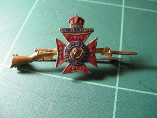 Ww1 Very Rare Sweetheart Badge For The Finsbury Rifles 11th London Regiment