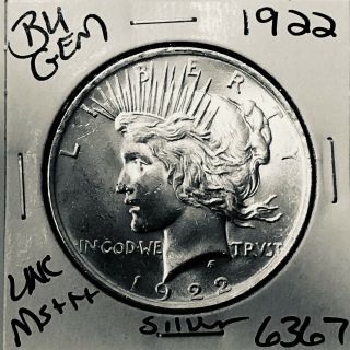 1922 P Bu Gem Peace Silver Dollar Unc Ms,  U.  S.  Rare Coin 6367