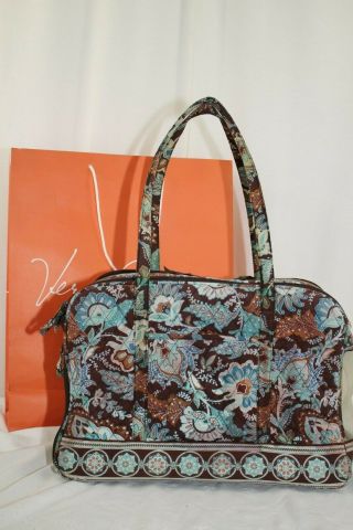 Rare Vera Bradley Pet Carrier In Java Blue For Dogs & Cats (up To 15 Lbs. )
