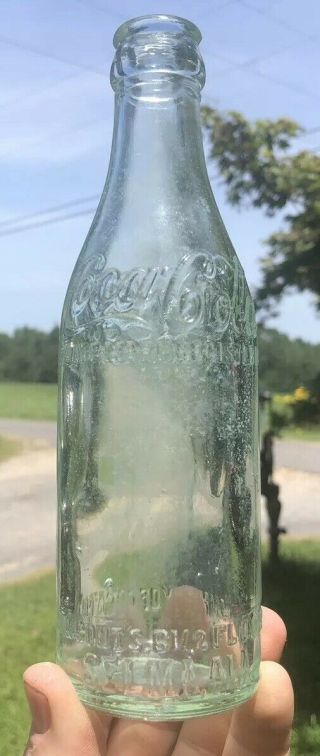 Rare Ss Coca Cola Script Bottle Selma Alabama Ala Early