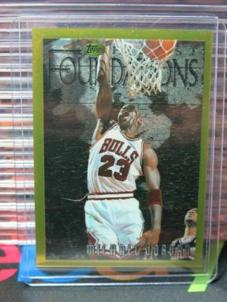 1996 - 97 Topps Finest Michael Jordan Foundations Rare Card 291 Theme F19 Bb