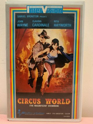 Circus World Aka Magnificent Showman Rare Intervision Vhs Video John Wayne