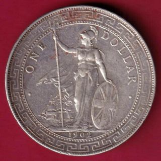 Straits Settlements - 1902 - One Dollar - Rare Silver Coin Q22