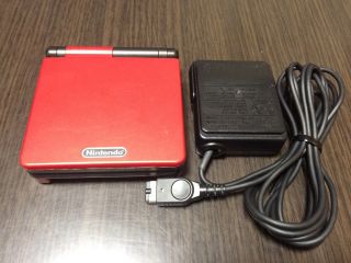 Gameboy Advance Sp Console Django Red & Black Limited Edition Rare 014