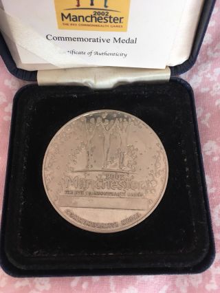 Commonwealth Games 2002 Manchester Royal Commemorative Medal In Case Rare