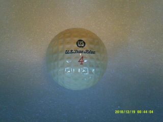 Rare Unusual Antique Golf Ball U.  S.  True Blue Mesh