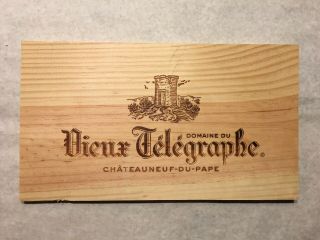 1 Rare Wine Wood Panel Domaine Vieux Télégraphe Vintage Crate Box Side 8/19 1169