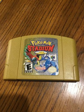 Pokemon Stadium 2 Nintendo 64 Oem Authentic N64 Gold Video Game Cart Rare Excell