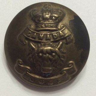 RARE 1870 - 1900 VICTORIAN NWMP BUTTON CANADA 1” NORTH WEST MOUNTED POLICE PRE - WW1 2
