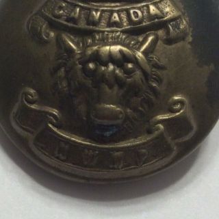 RARE 1870 - 1900 VICTORIAN NWMP BUTTON CANADA 1” NORTH WEST MOUNTED POLICE PRE - WW1 3
