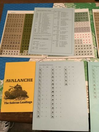 Avalanche Wargame By Gdw,  Invasion Of Sicily,  1943,  Unpunched,  Rare