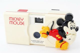 【super Rare 】 Fujifilm Pocket Fujica Mickey Mouse Film Camera From Japan