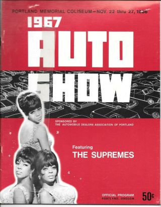 Supremes Diana Ross Motown Mary And Flo 1966 Auto Show Program Rare Great Cover