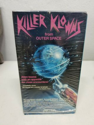 Killer Klowns From Outer Space Vhs Horror Cult Rare Plastic