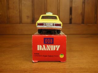 Tomica DANDY 008 TOYOTA CROWN TAXI,  Made in Japan vintage pocket car Rare 7