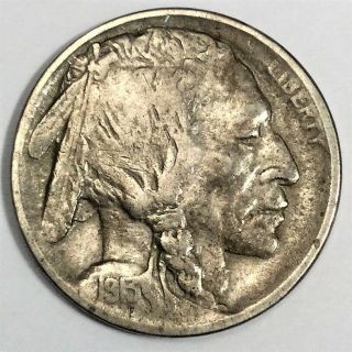 1913 - D Type 1 Buffalo Nickel Coin Rare Date Full Horn