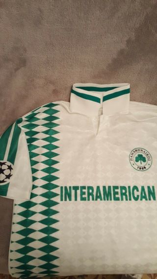 Aek Panathinaikos 1996 Champions League Home Shirt Interamerican Very Rare Vgc